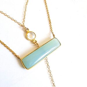 Artisan Tiered Semi Precious Stone & Crystal Necklaces 💎 Layered & Gold Plated